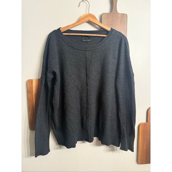 All Saints Black Char Jumper 100% Cashmere Round Neck Pullover Sweater Size 8 - Picture 1 of 4